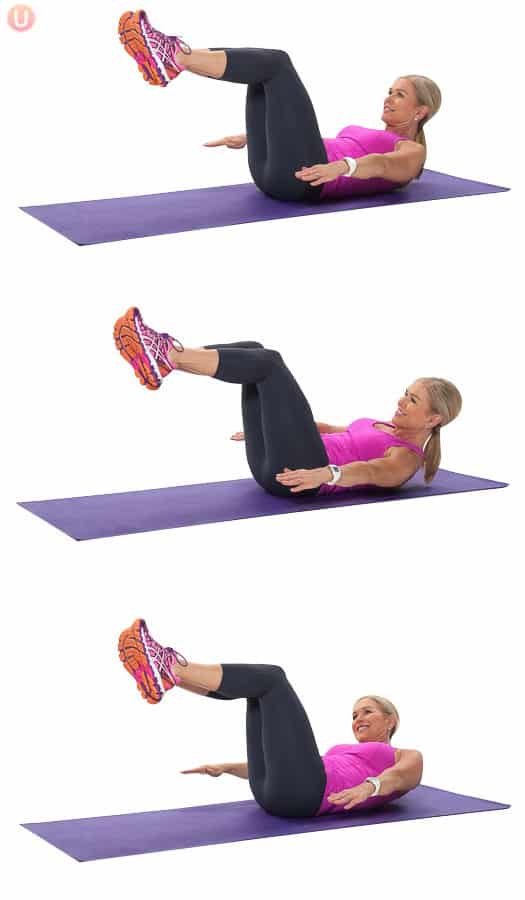 Chris Freytag demonstrating side to side oblique exercises