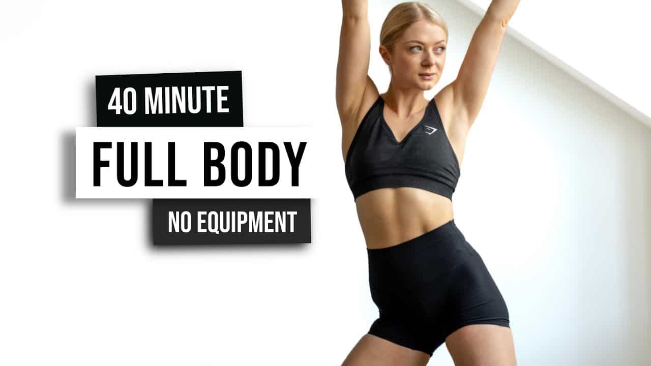 40 MIN TOTAL BODY SCULPT Workout - No Equipment, No Talking, No Repeat ...